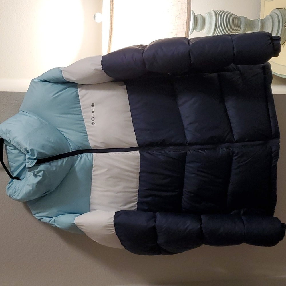 Columbia Women's Color Block Puffer Winter Snow Jacket size 1X EUC Warm
